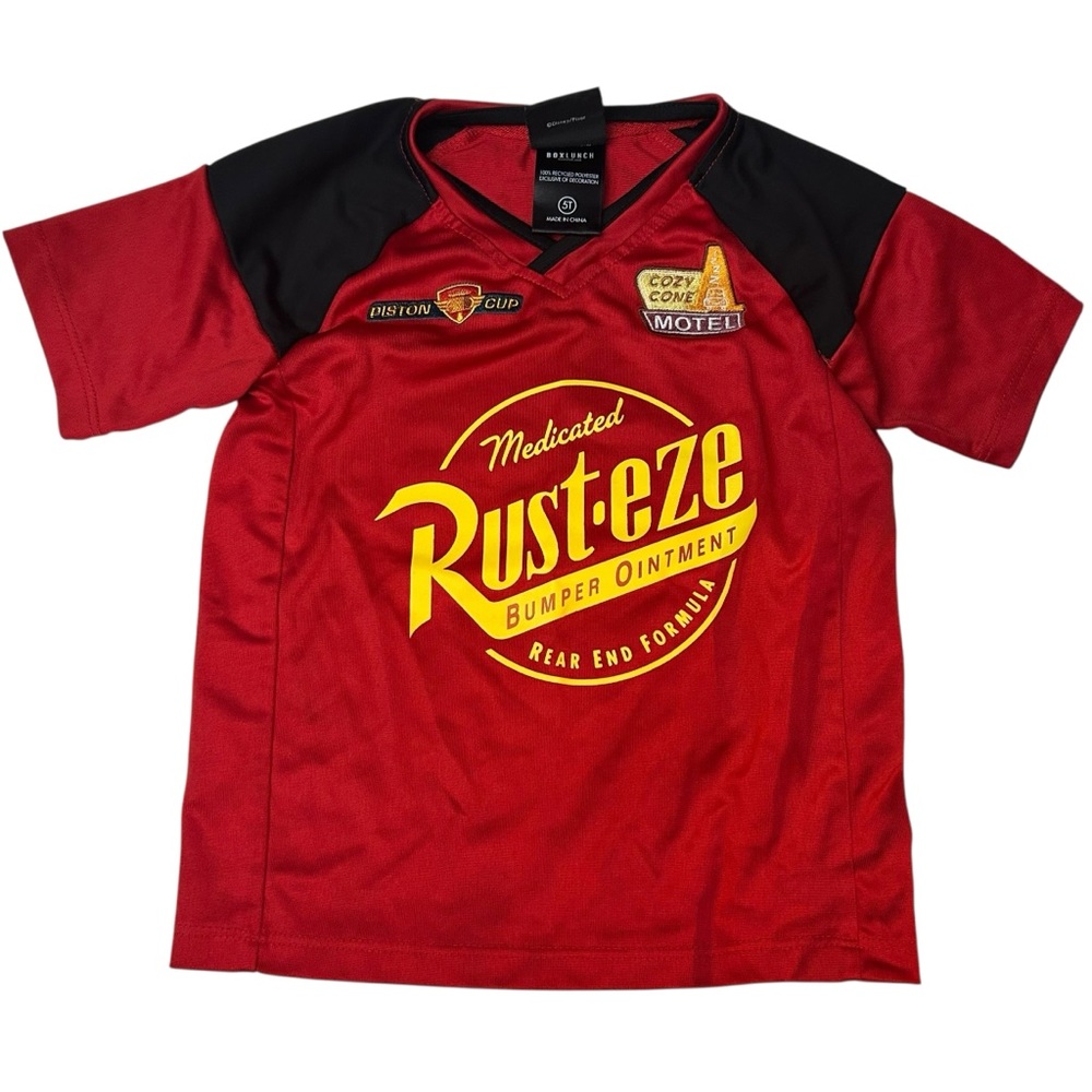 Disney Pixar Cars Rust-eze Jersey Shirt Size 5T Toddler Box Lunch Exclusive